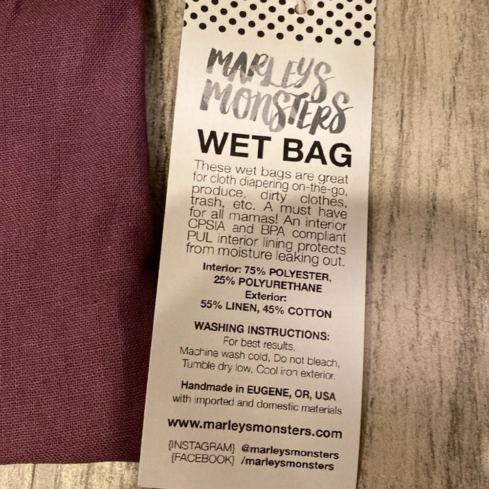 Eco-friendly wet bag and soap bag